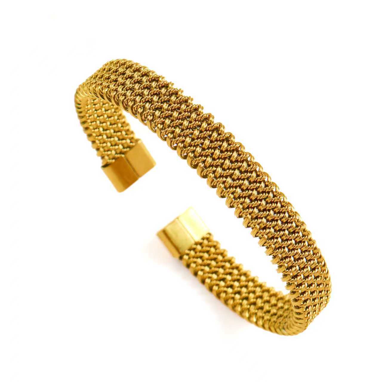 Aurora Mesh Gold Cuff - Medium